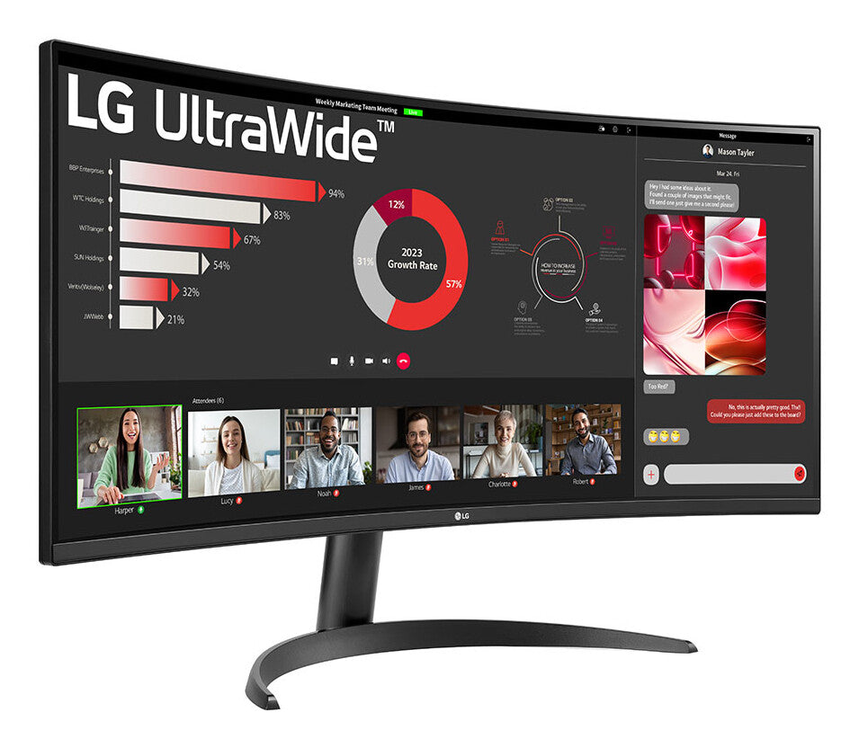 LG 34WR50QK-B platta pc-skärmar 86,4 cm (34