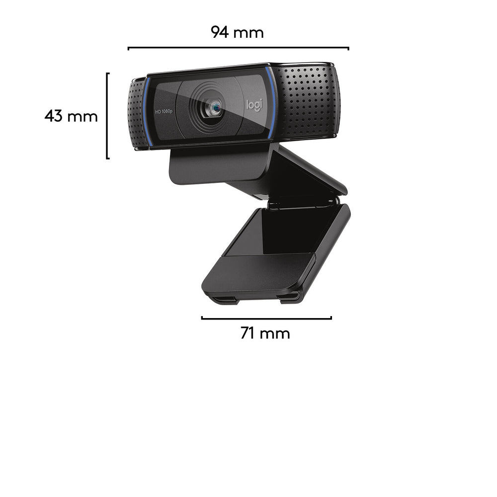 Logitech 960-001055 webbkameror 3 MP 1920 x 1080 pixlar USB 2.0 Svart