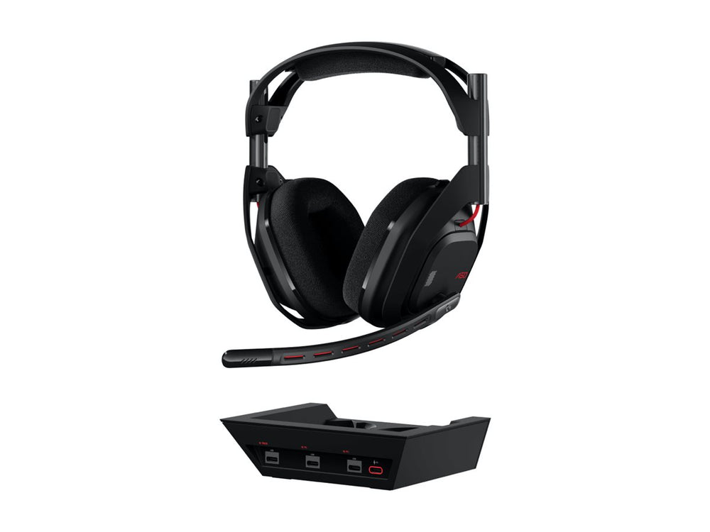 Logitech G Astro A50 Gen 5 – Trådlöst Gamingheadset med LIGHTSPEED + Bluetooth, PLAYSYNC, 24-bit ljud (Svart)