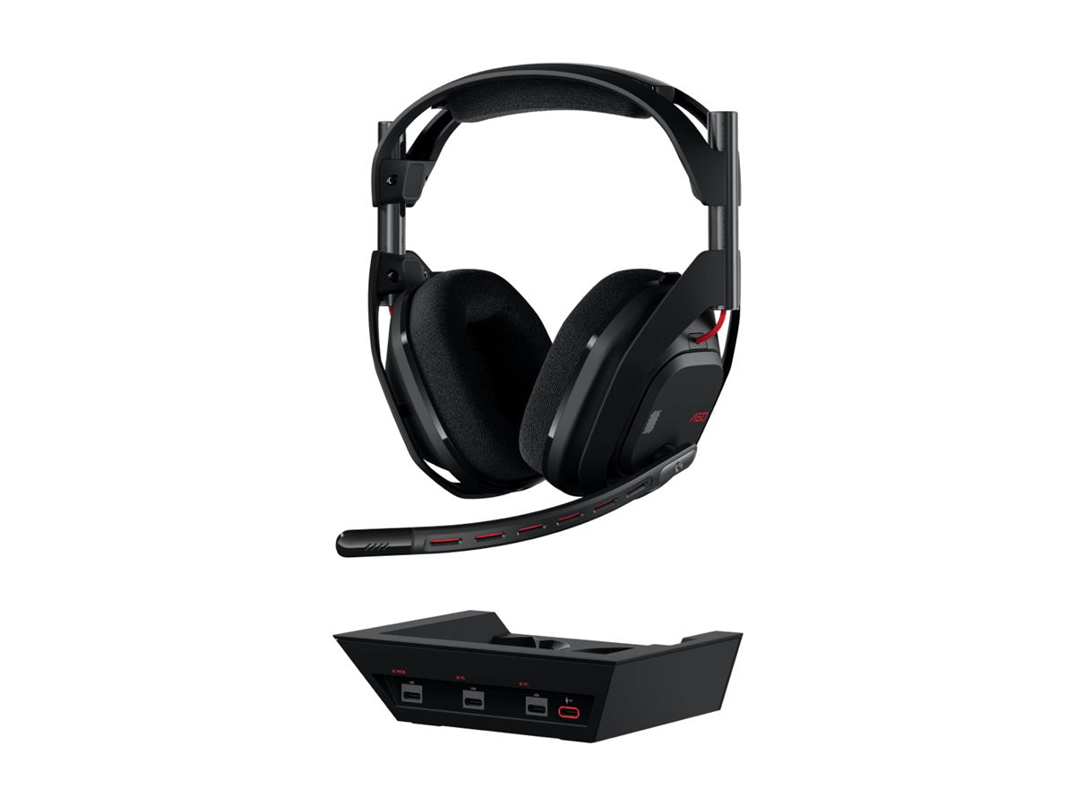Logitech G Astro A50 Gen 5 – Trådlöst Gamingheadset med LIGHTSPEED + Bluetooth, PLAYSYNC, 24-bit ljud (Svart)