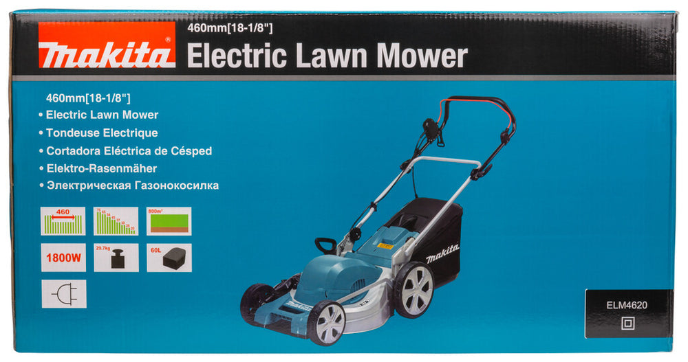 Makita ELM4620 gräsklippare AC Svart, Blå