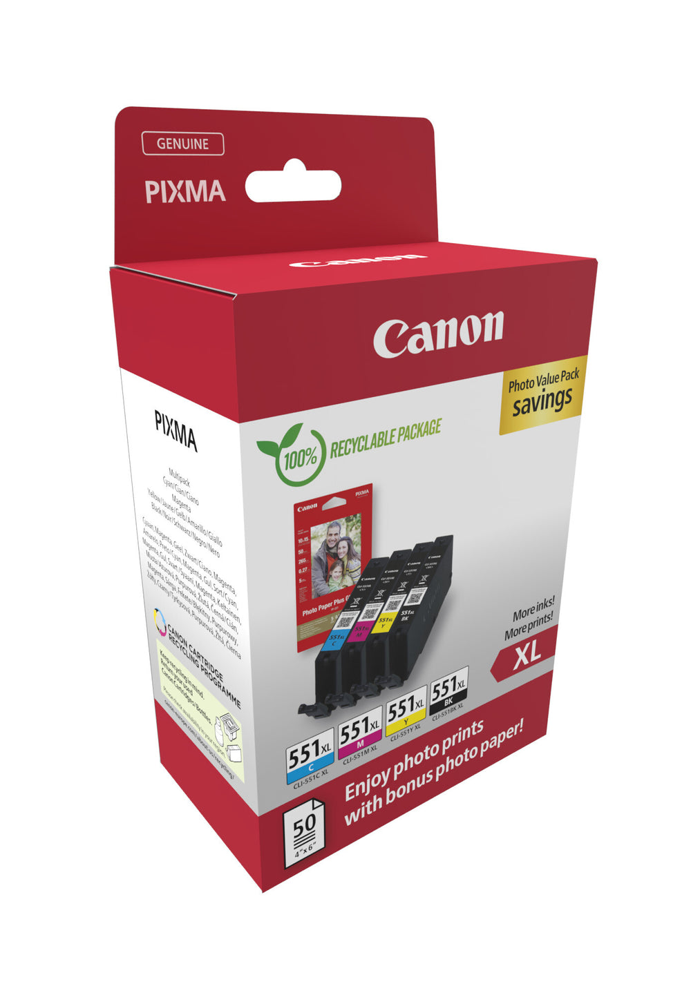 Canon 6443B008 bläckpatroner 4 styck Original Hög (XL) avkastning Svart, Cyan, Magenta, Gul