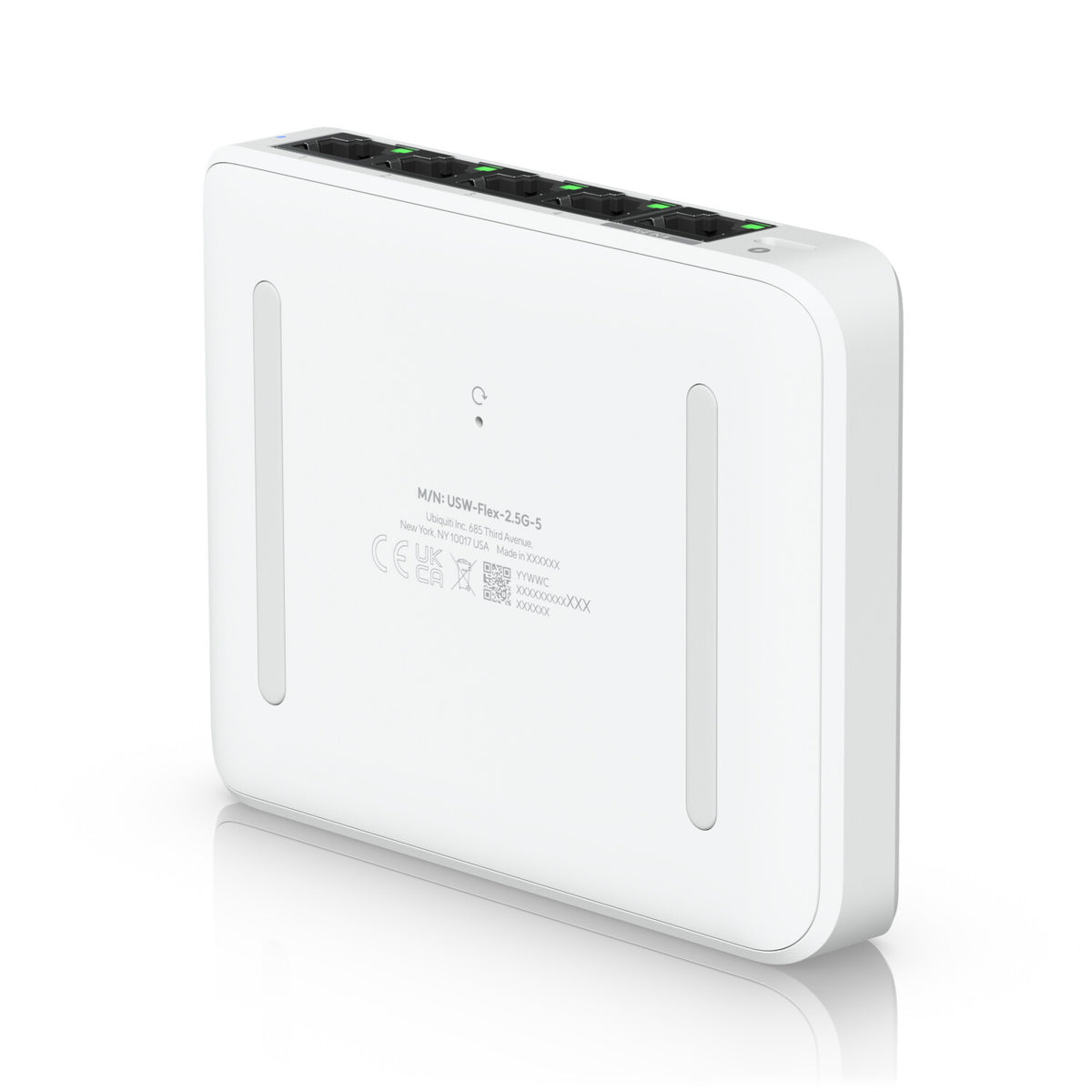 Ubiquiti UniFi Flex Mini 2.5G hanterad 2.5G Ethernet (100/1000/2500) Strömförsörjning via Ethernet (PoE) stöd Skrivbord Vit