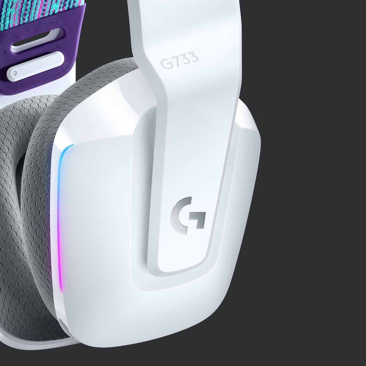 Logitech G G733 Headset Trådlös Huvudband Spela Vit