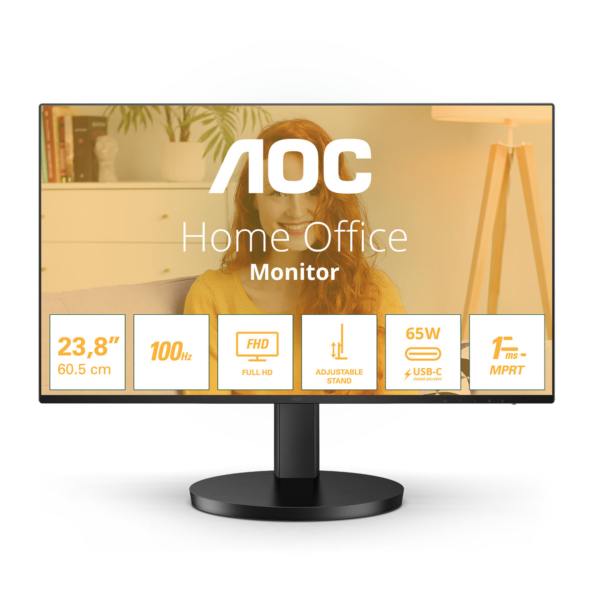 AOC B3 24B3CF2 LED display 60,5 cm (23.8") 1920 x 1080 pixlar Full HD Svart