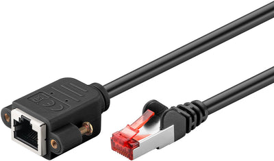 Goobay 65637 nätverkskablar Svart 1 m Cat6 S/FTP (S-STP)