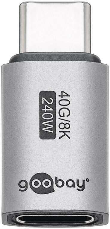 Goobay 74447 kabelomvandlare (hane/hona) USB-C Silver