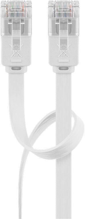Goobay 93357 nätverkskablar Vit 0,5 m Cat5e U/UTP (UTP)