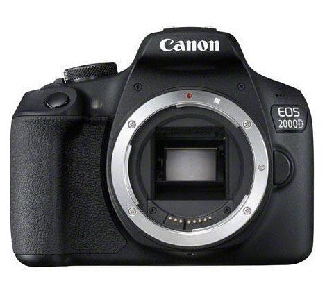 Canon EOS 2000D + EF-S 18-55mm f/3.5-5.6 III SLR-kamerauppsättning 24,1 MP CMOS 6000 x 4000 pixlar Svart