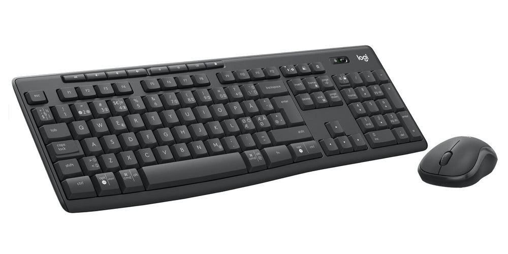 Logitech 920-012072 tangentbord Mus inkluderad Kontor Trådlös RF + Bluetooth QWERTY Nordic grafit