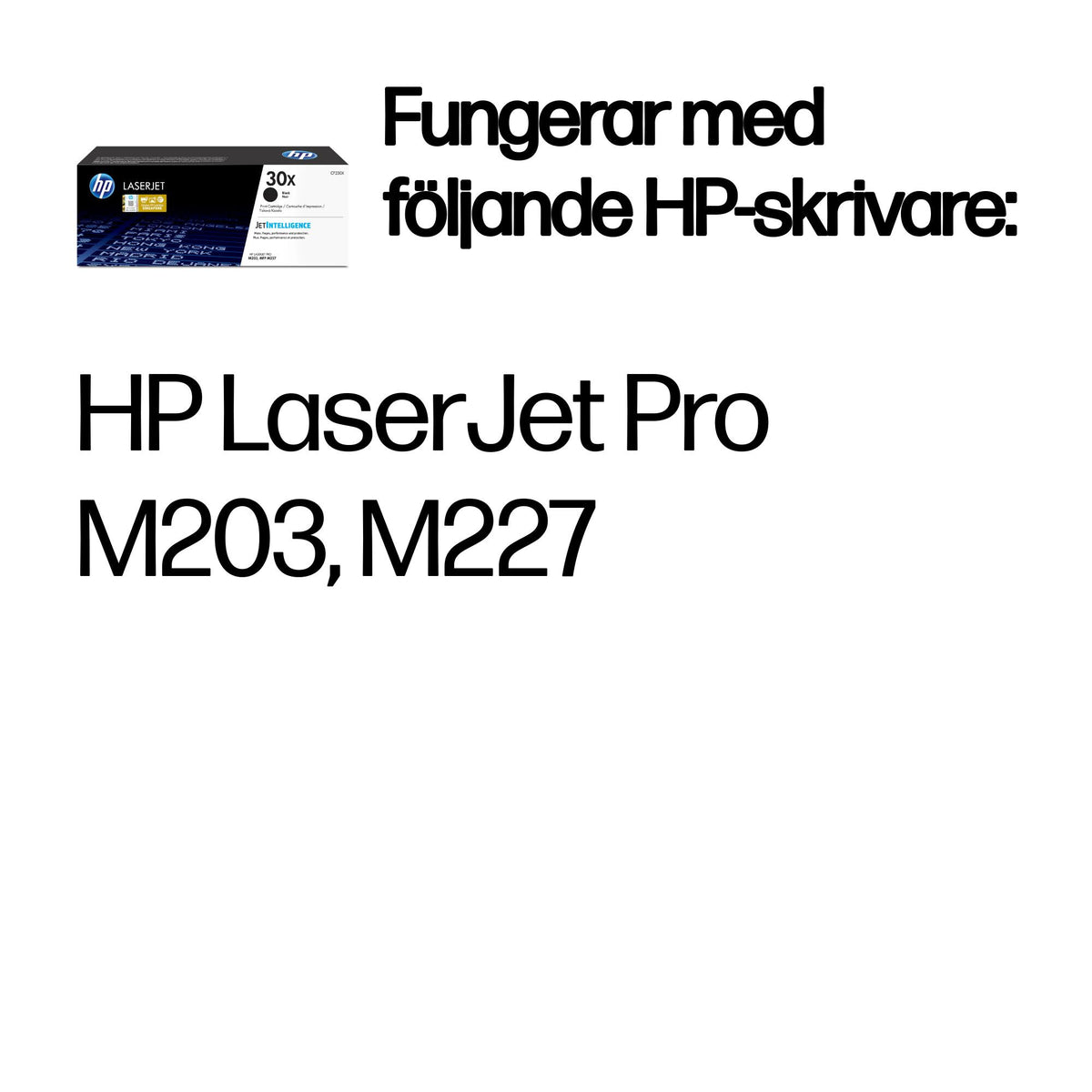 HP 30X svart original LaserJet-tonerkassett med hög kapacitet
