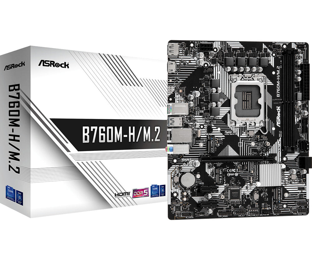 Asrock B760M-H/M.2 Intel B760 LGA 1700 micro ATX
