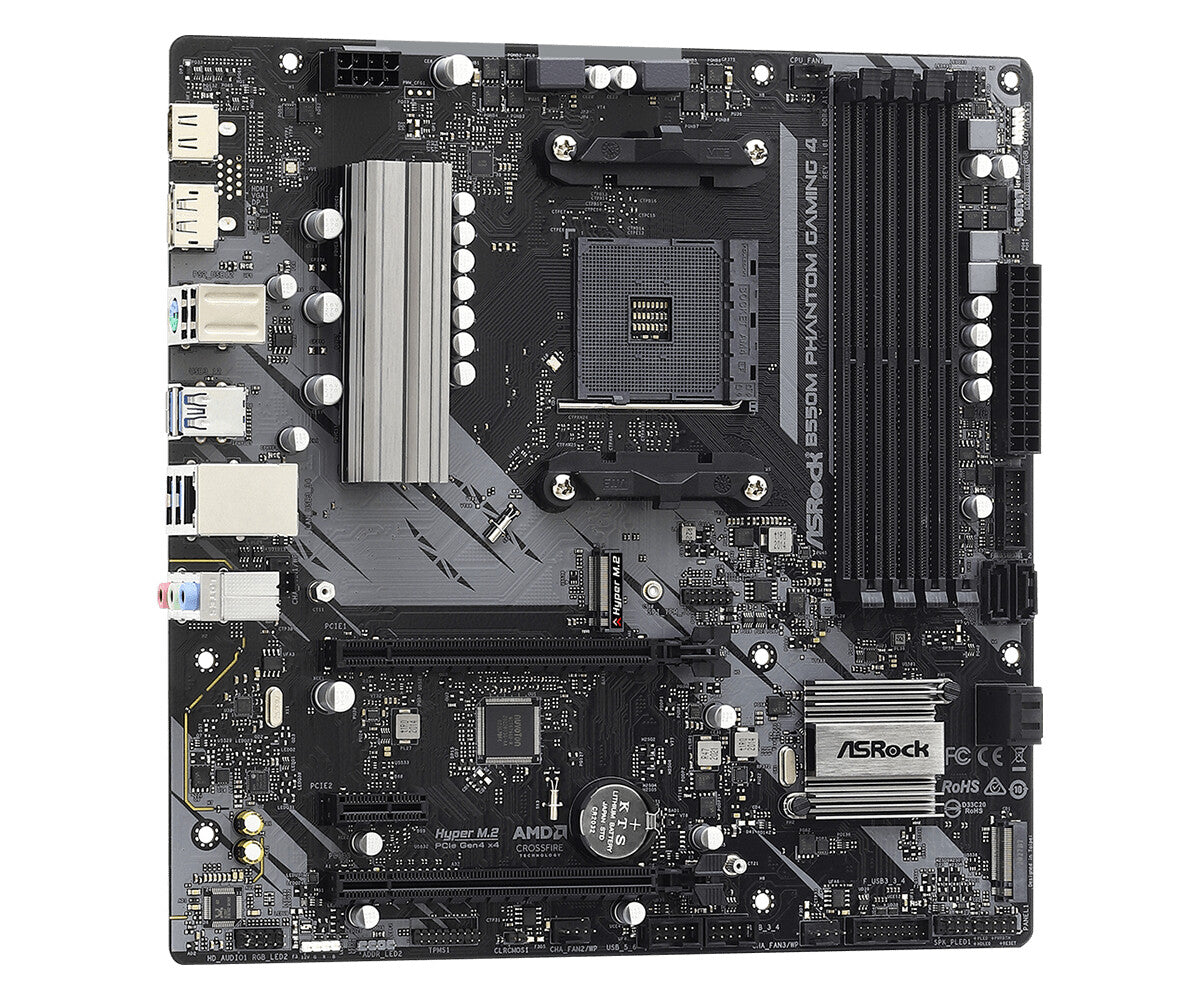 Asrock B550M Phantom Gaming 4 AMD B550 Uttag AM4 micro ATX