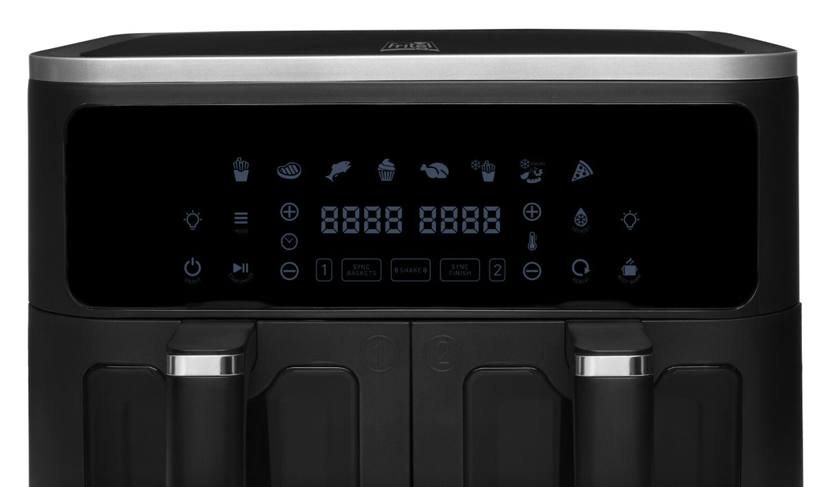 Fritel SnackTastic 8480 DUO Dubbel 9 l Fristående 2400 W Varmluftsfritös Svart