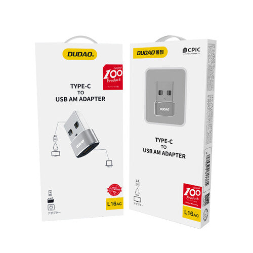 DUDAO L16AC USB-C to USB adapter Grå