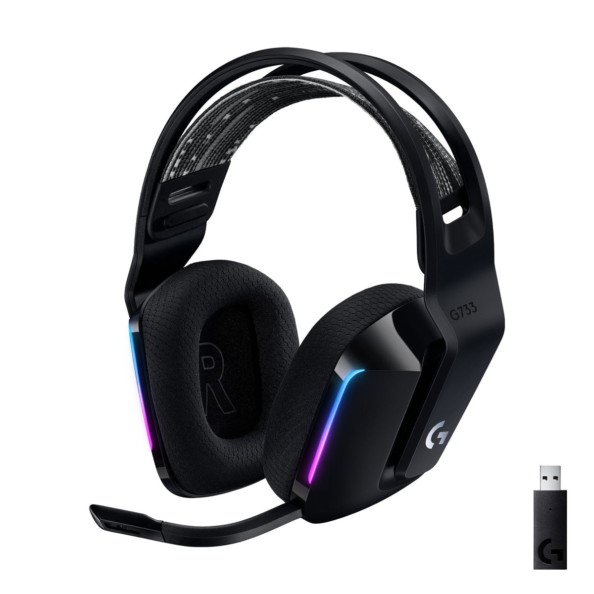Logitech G G733 Headset Trådlös Huvudband Spela Svart