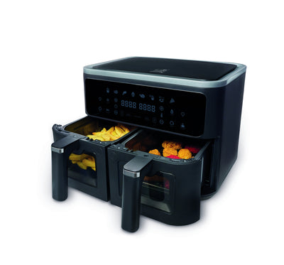 Fritel SnackTastic 8480 DUO Dubbel 9 l Fristående 2400 W Varmluftsfritös Svart