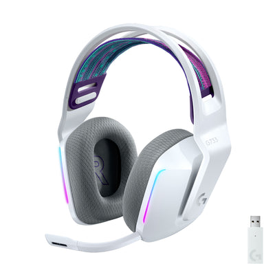 Logitech G G733 Headset Trådlös Huvudband Spela Vit