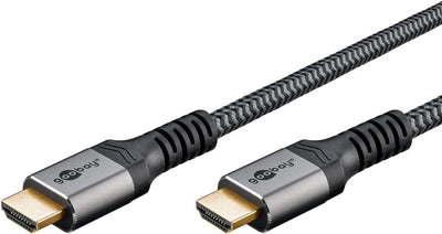 Goobay 64999 HDMI-kabel 0,5 m HDMI Typ A (standard) Svart, Silver