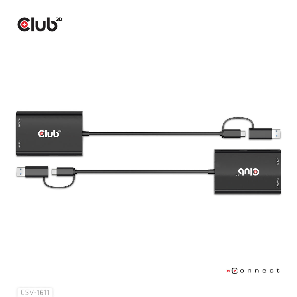 CLUB3D CSV-1611 USB-grafikadapter 3840 x 2160 pixlar Svart