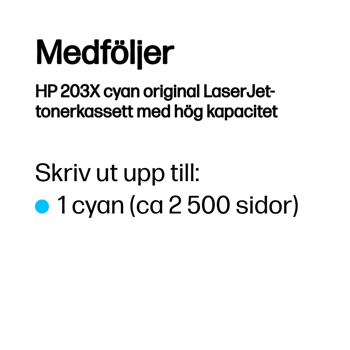 HP 203X cyan original LaserJet-tonerkassett med hög kapacitet