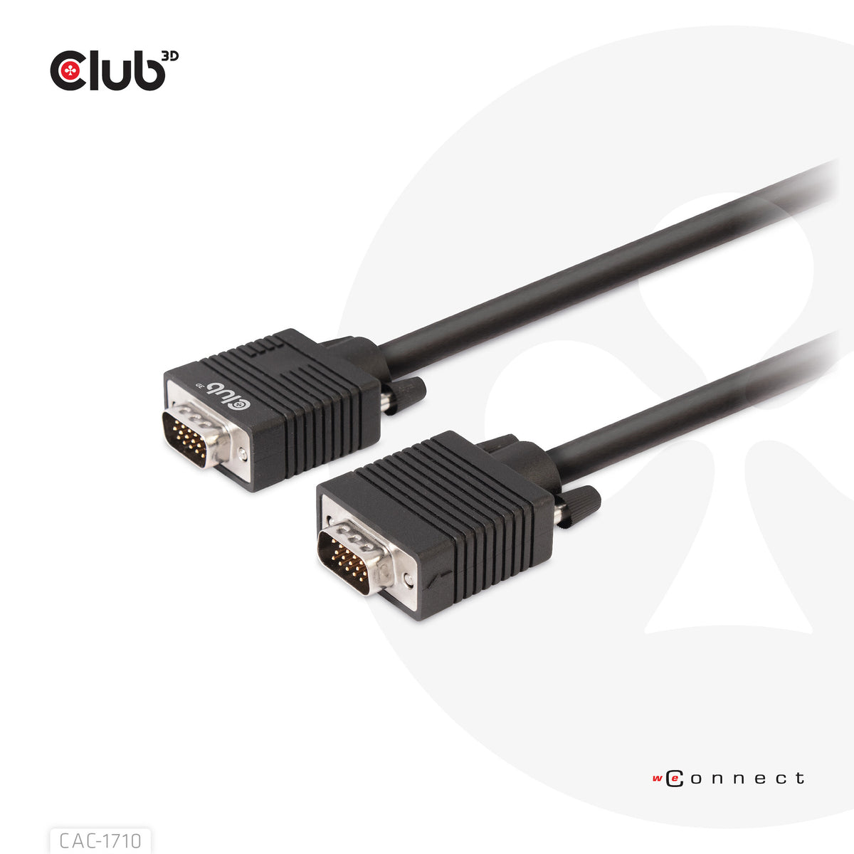 CLUB3D CAC-1710 VGA-kabel 10 m VGA (D-Sub) Svart