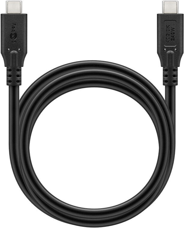 Goobay 74183 USB-kablar USB4 Gen 2x2 1 m USB C Svart