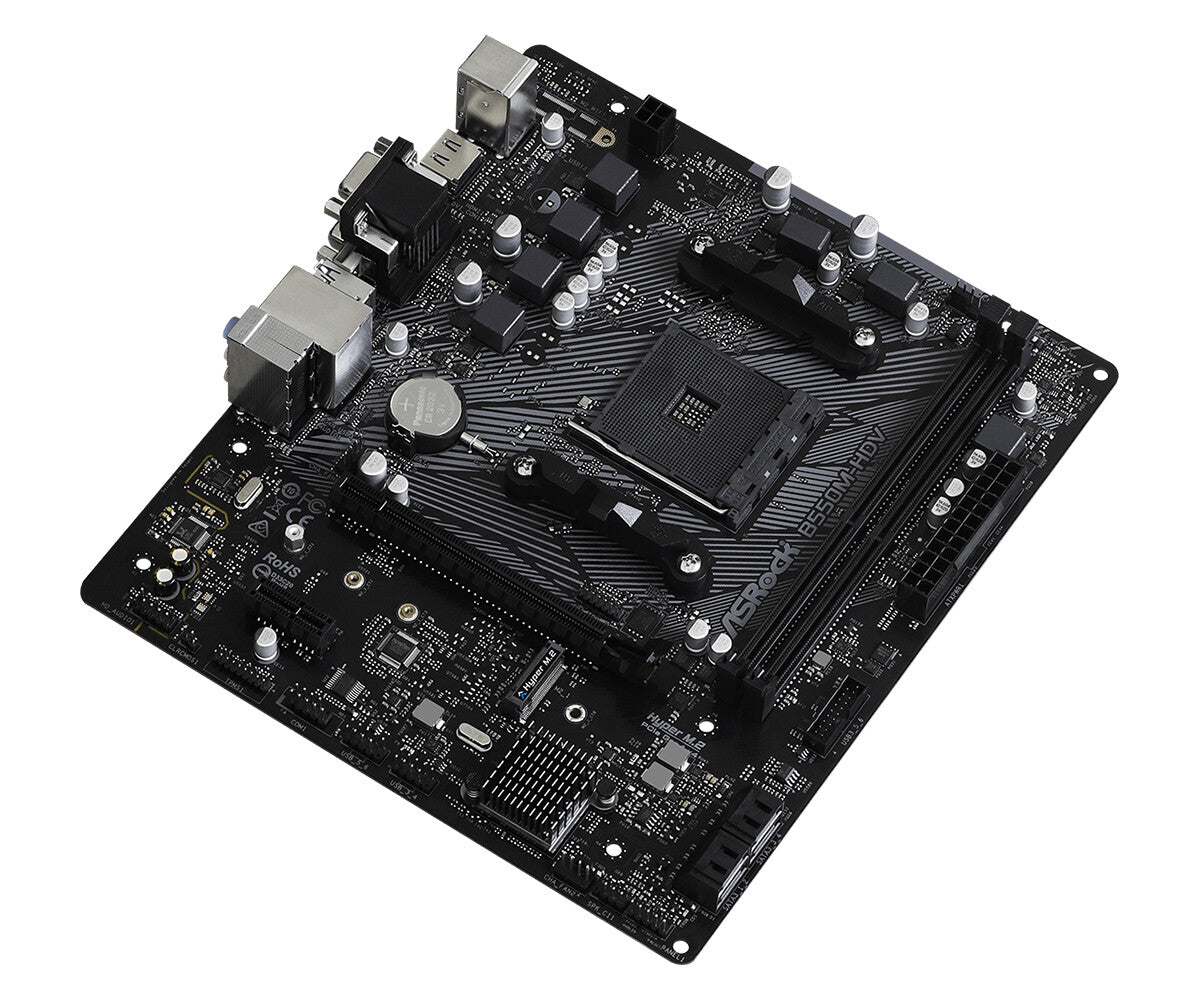 Asrock B550M-HDV AMD B550 Uttag AM4 micro ATX