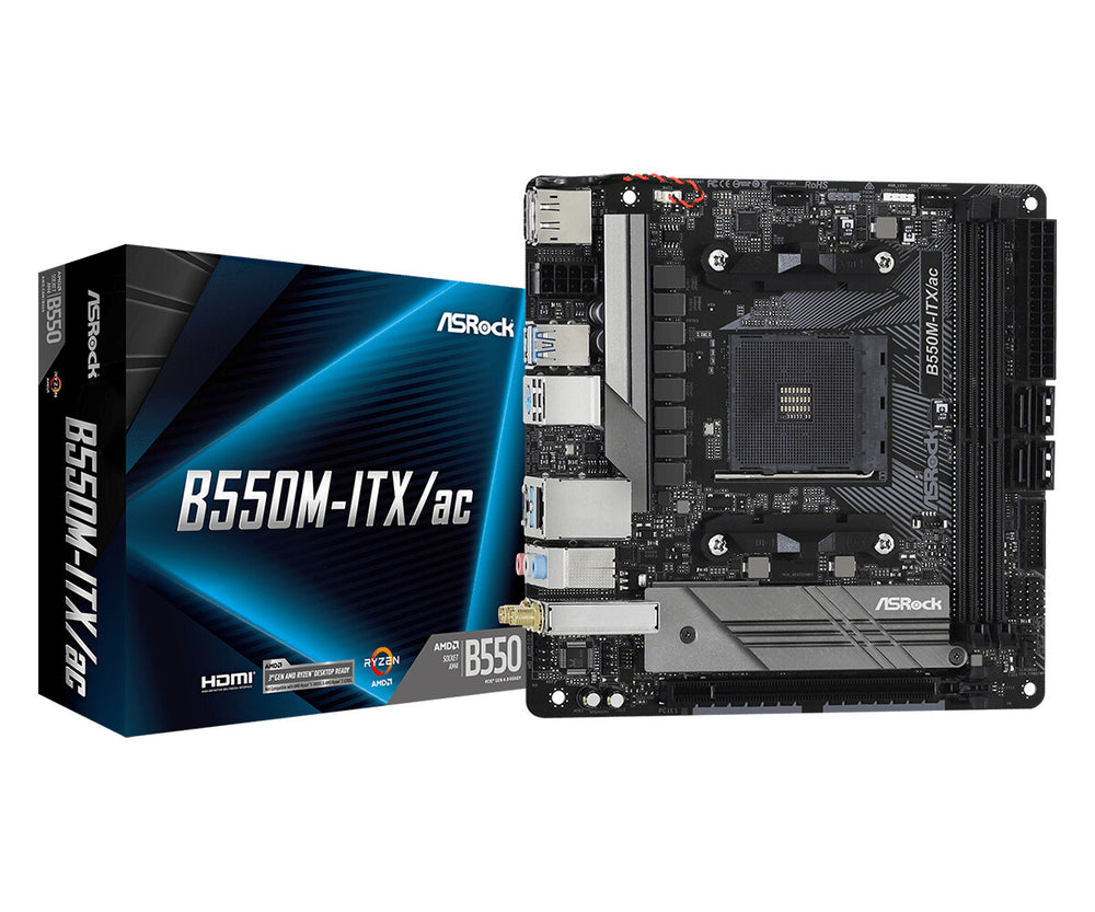 Asrock B550M-ITX/ac AMD B550 Uttag AM4 Mini-ITX
