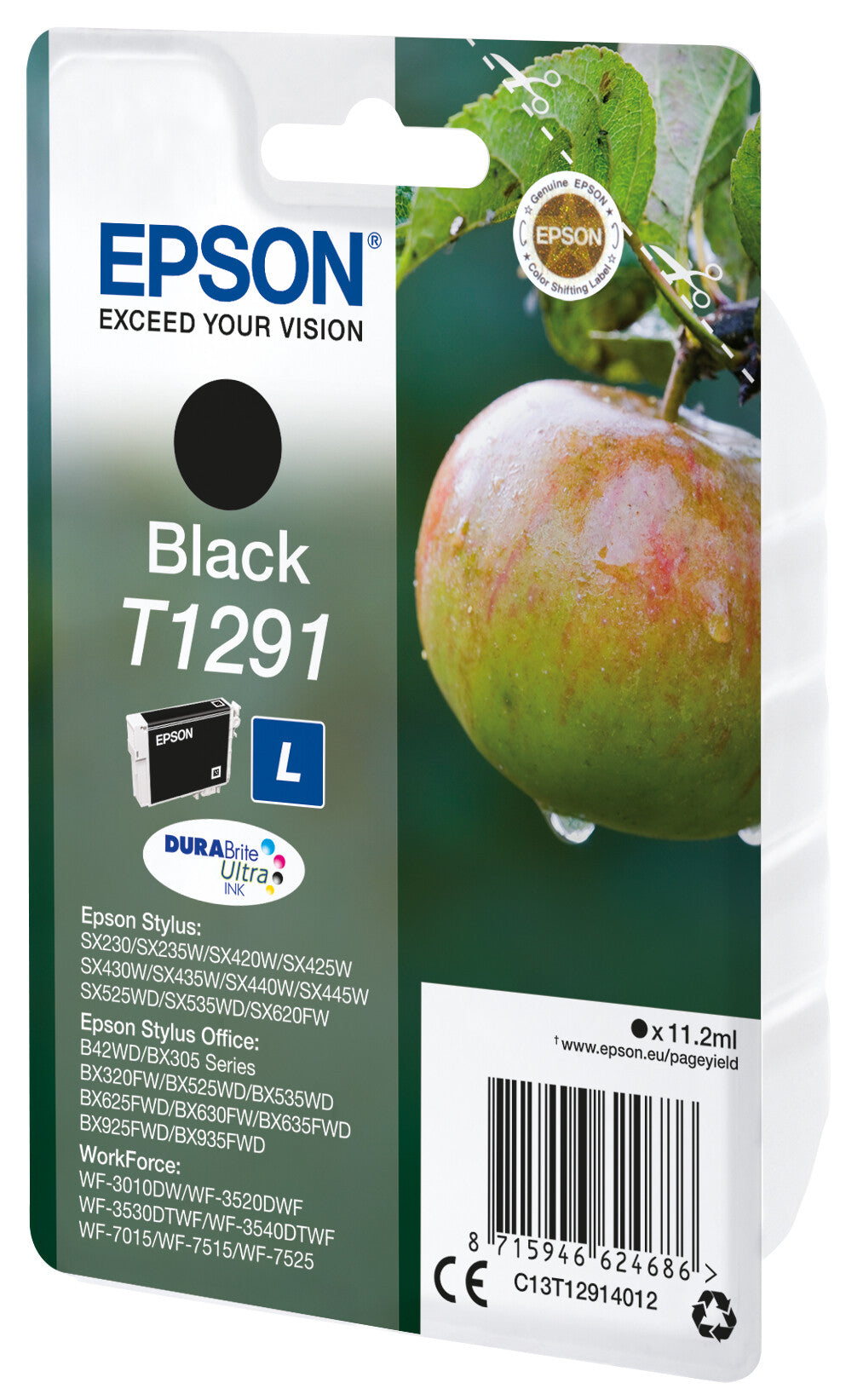 Epson Apple Enpack svart T1291 DURABrite Ultra-bläck