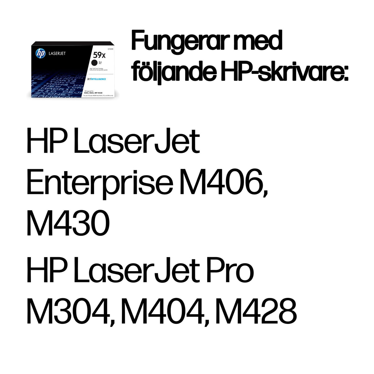 HP 59X svart original LaserJet-tonerkassett med hög kapacitet