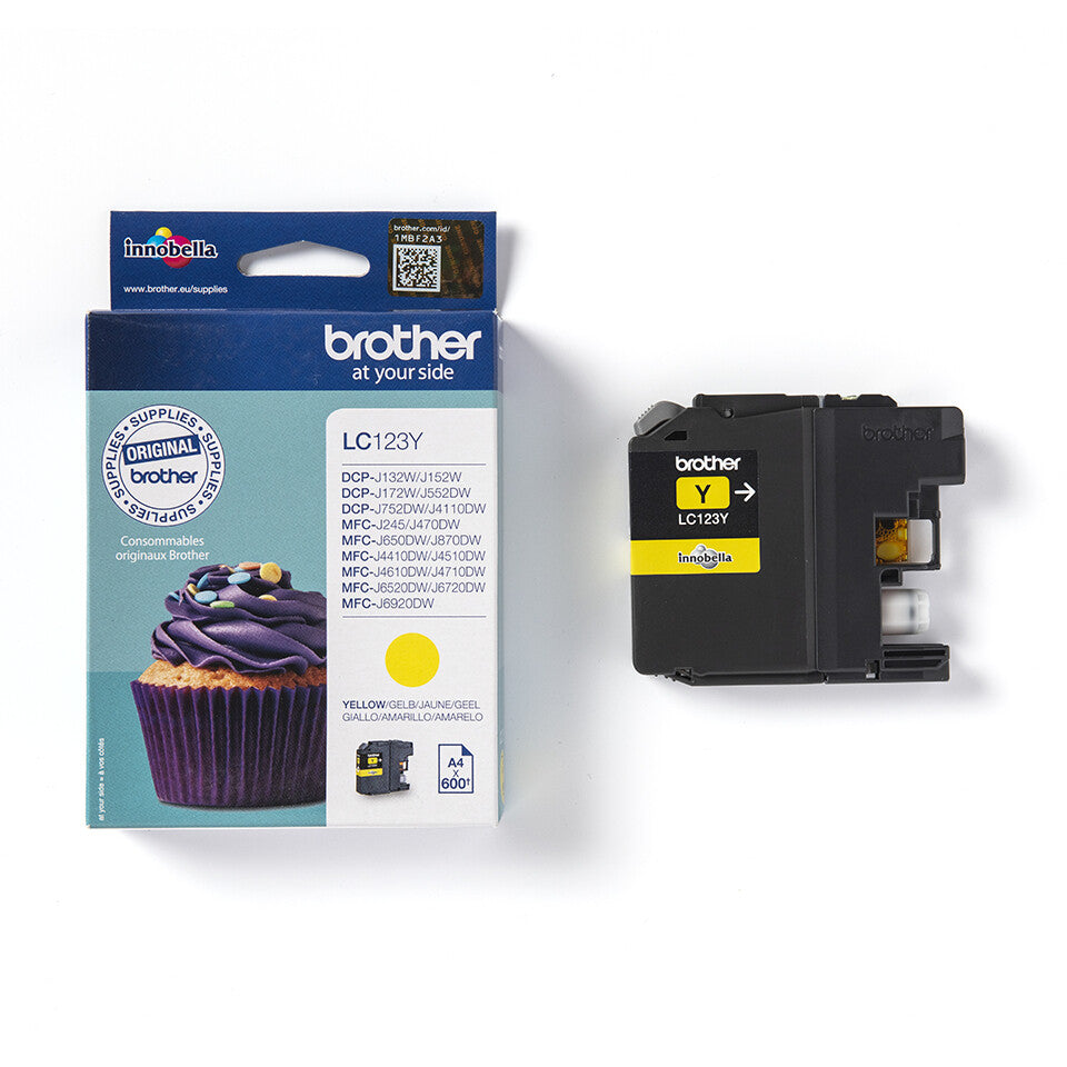 Brother LC123Y bläckpatroner 1 styck Original Gul