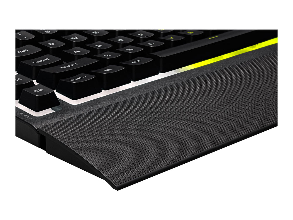 Corsair K55 RGB PRO Gamingtangentbord – Nordisk Layout, RGB (16,8M), Anti-Ghosting, USB, Handledsstöd (Svart)