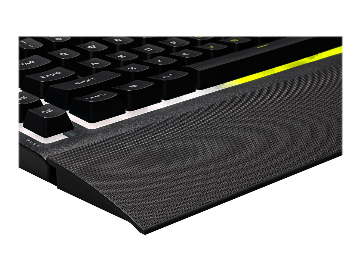 Corsair K55 RGB PRO Gamingtangentbord – Nordisk Layout, RGB (16,8M), Anti-Ghosting, USB, Handledsstöd (Svart)