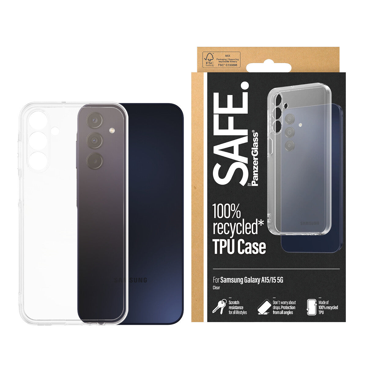 PanzerGlass SAFE95679 mobiltelefonfodral Omslag Transparent