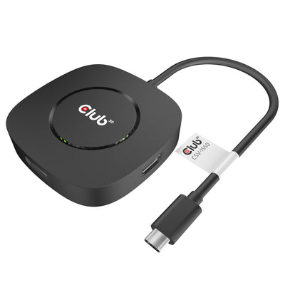 CLUB3D USB TYPE C 3.2 GEN1 MULTISTREAM TRANSPORT MST HUB DISPLAY PORT 1.4 TRIPLE MONITOR DisplayPort male Displayport female Svart
