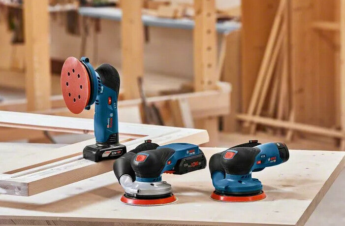 Bosch GEX 18V-125 Professional Excenterslip 10000 RPM 20000 OPM Svart, Blå, Grå, Röd