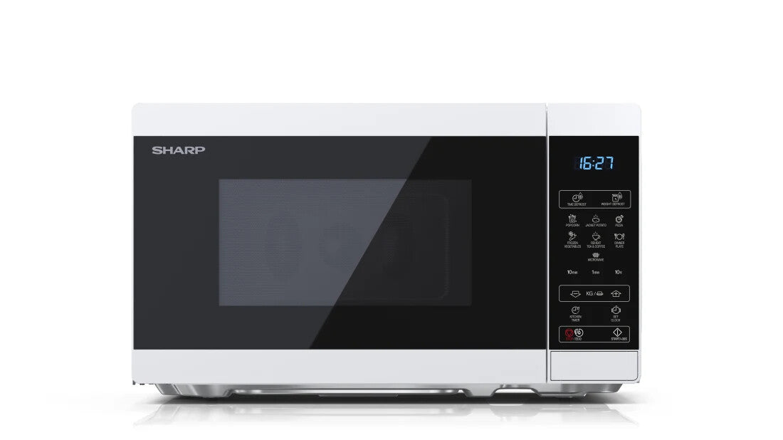 Sharp YC-MS02E-W mikrovågsugn Bänkdiskmaskin Enbart mikrovågsugn 20 l 800 W Svart, Vit