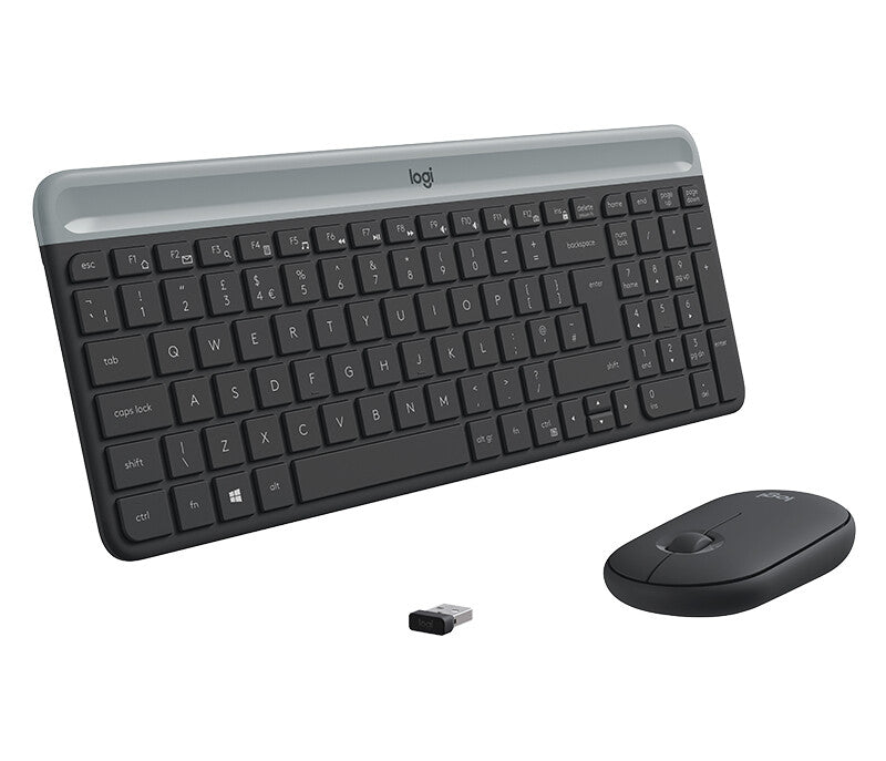 Logitech 920-009200 tangentbord Mus inkluderad Universal RF Trådlös QWERTY Nordic grafit