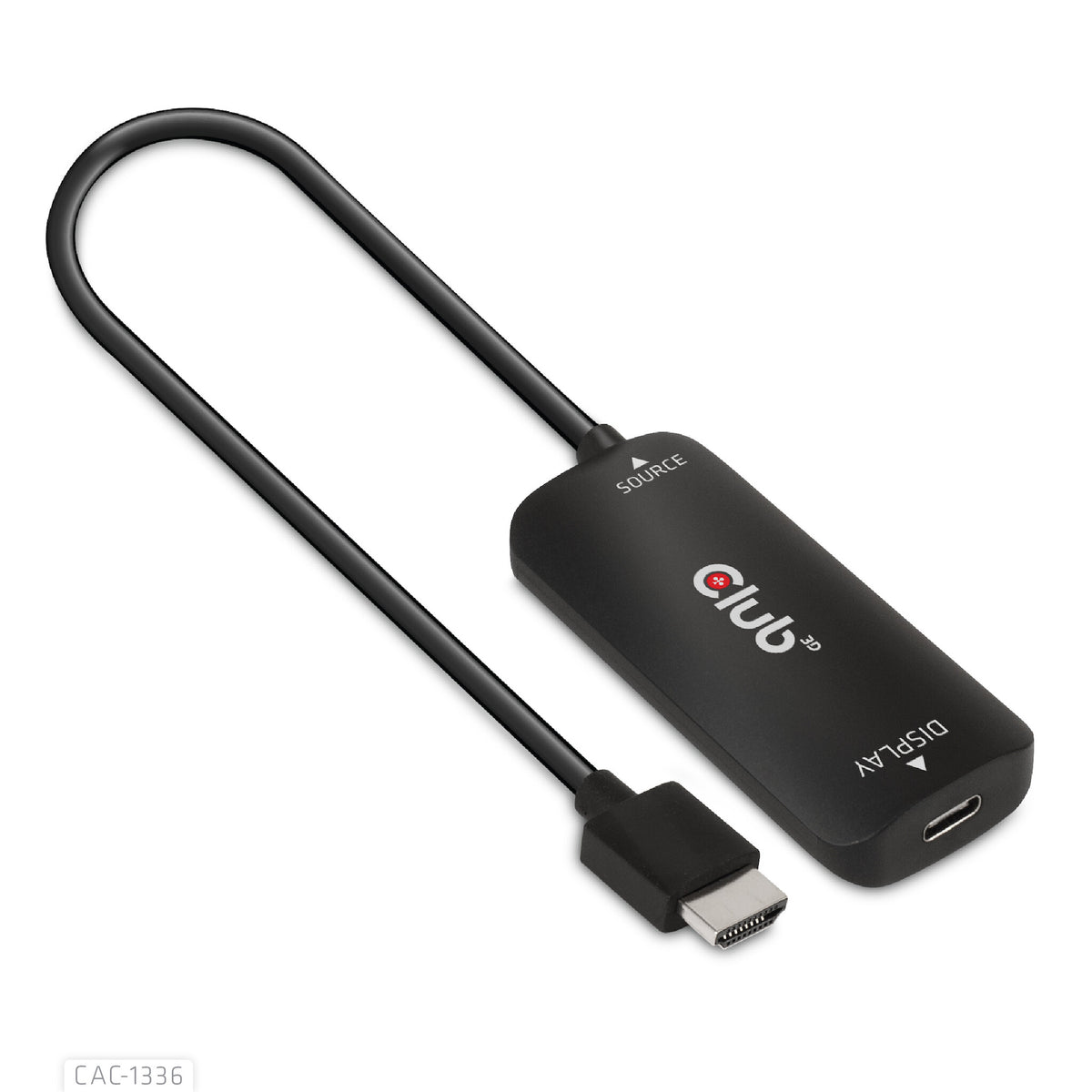 CLUB3D CAC-1336 videokabeladapter 1 m HDMI + USB USB Type-C Svart
