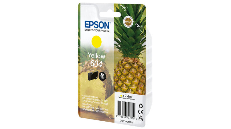 Epson 604 bläckpatroner 1 styck Original Standardavkastning Gul