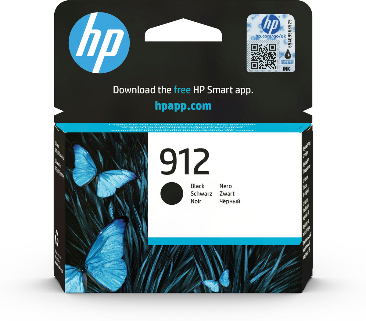 HP 912 svart original bläckpatron