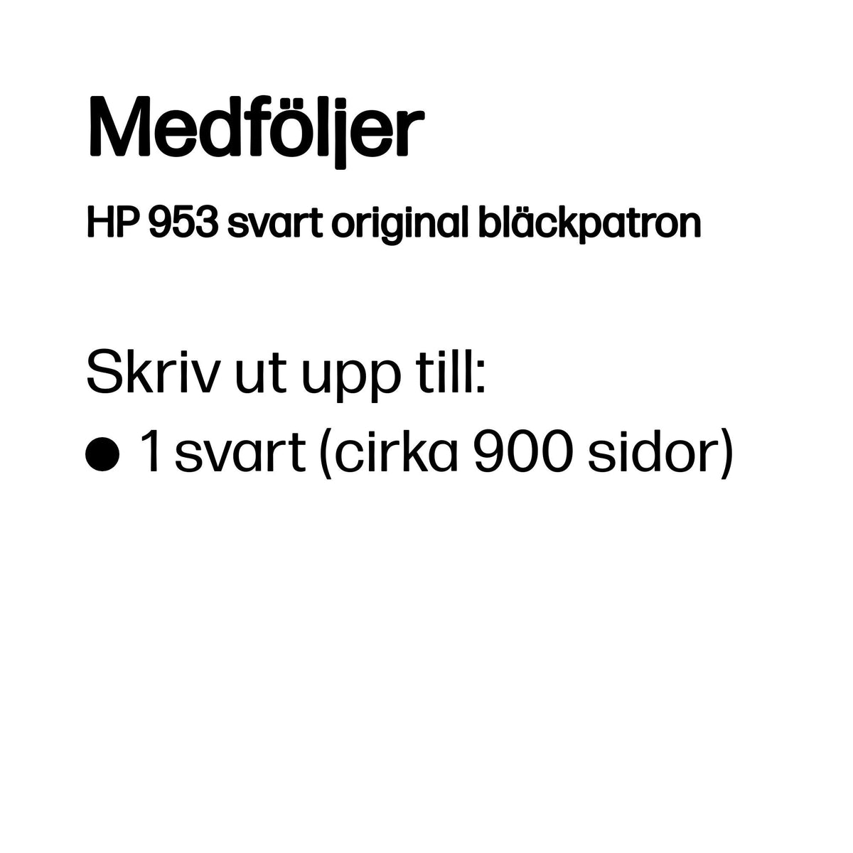 HP 953 svart original bläckpatron