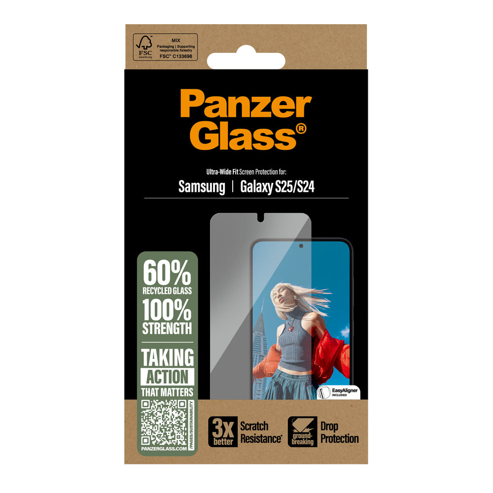 PanzerGlass Ultra Wide Fit Genomskinligt skärmskydd Samsung 1 styck