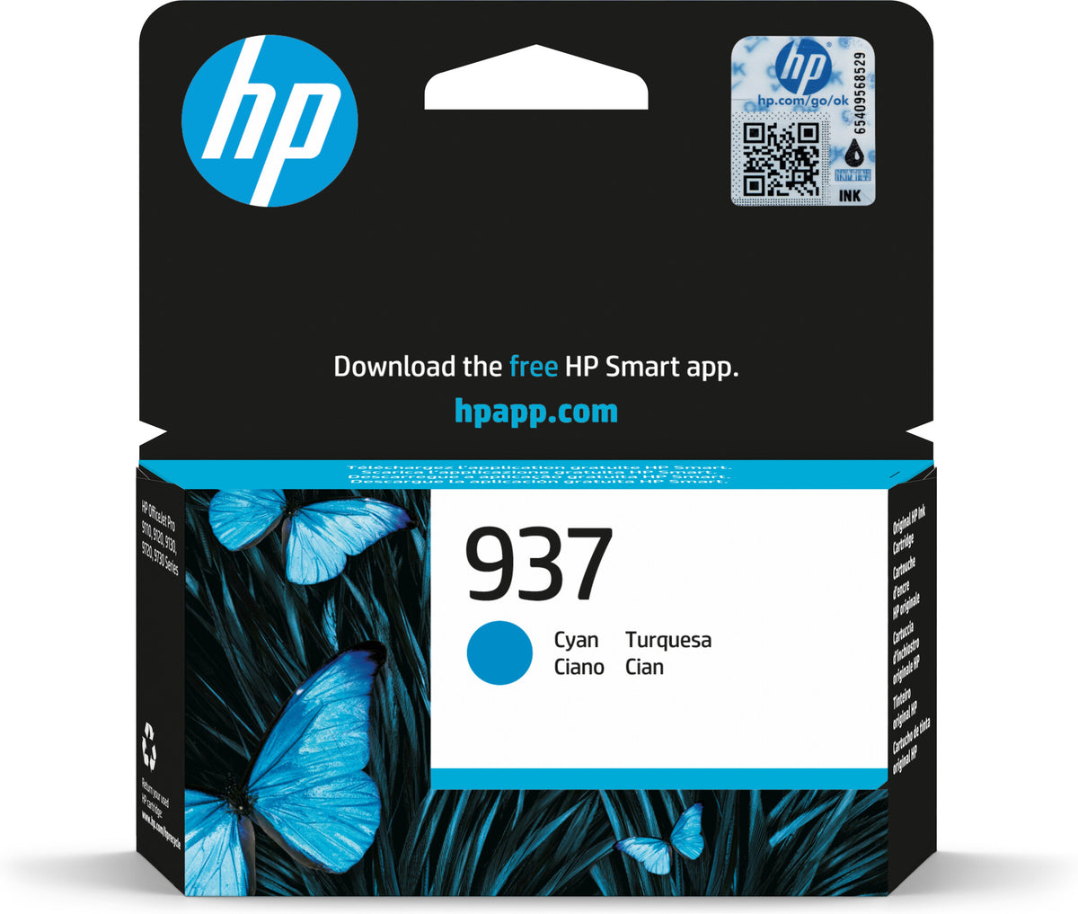 HP 937 cyan originalbläckpatron