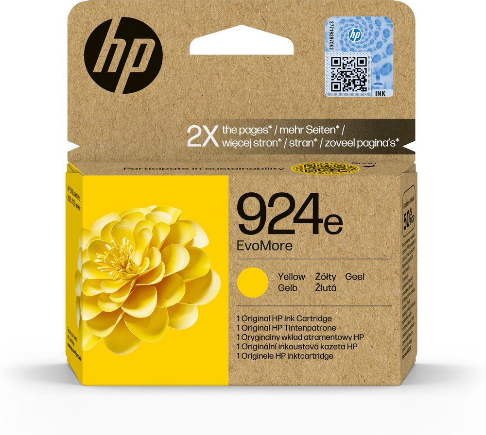 HP 924e EvoMore gul originalbläckpatron
