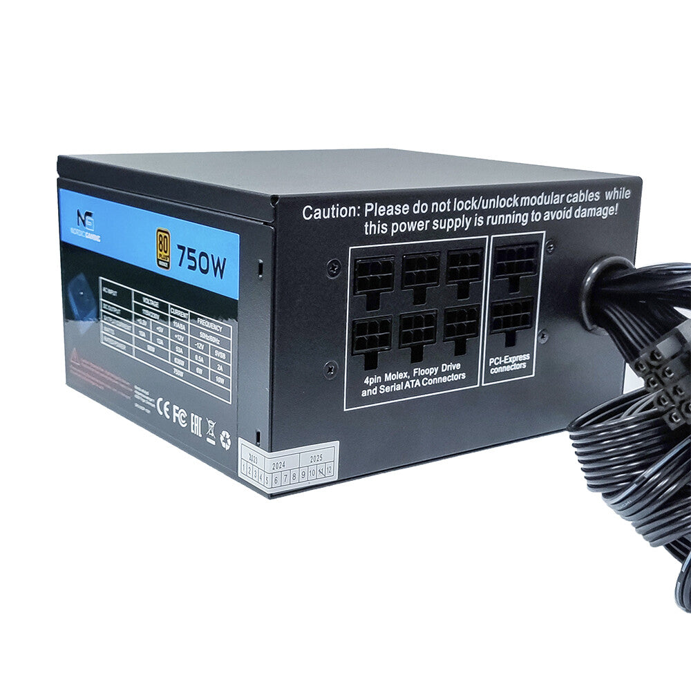 Nordic Gaming NGP-1181 strömförsörjningsenheter 750 W 24-pin ATX ATX Svart