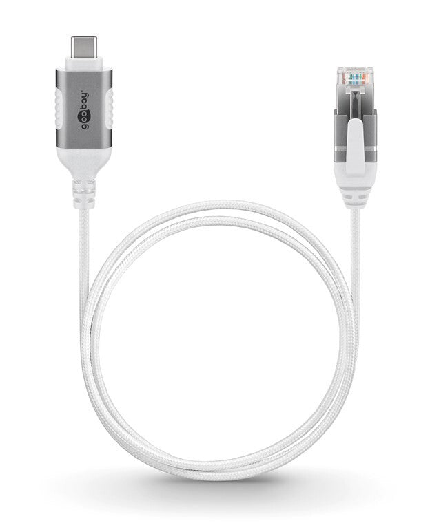 Goobay 74389 kabelomvandlare (hane/hona) USB 3.1 type A RJ45 Vit