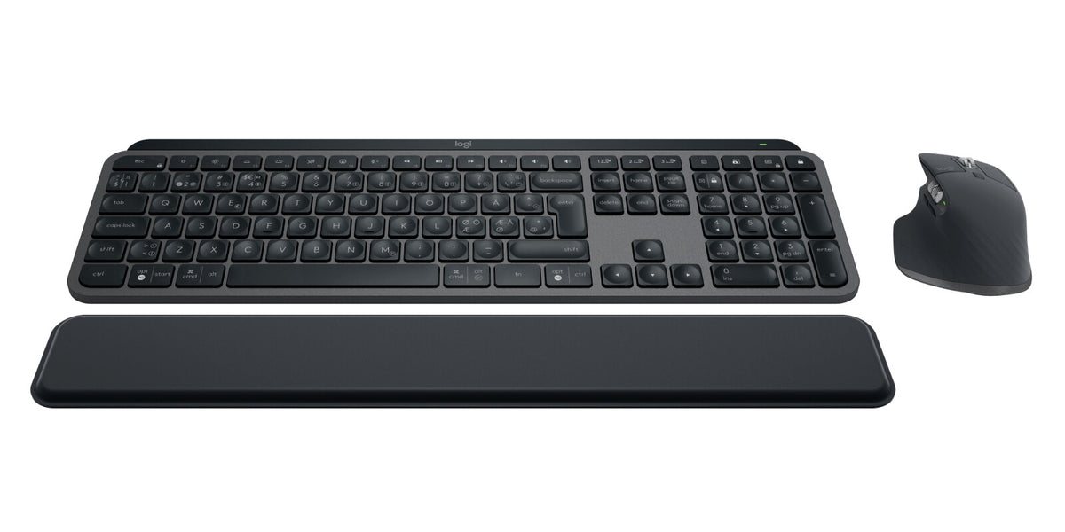 Logitech 920-010931 tangentbord Mus inkluderad Kontor Trådlös RF + Bluetooth QWERTY Nordic grafit