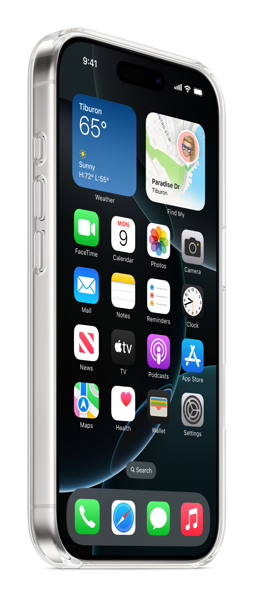 Apple MA7E4ZM/A mobiltelefonfodral 16 cm (6.3") Omslag Transparent